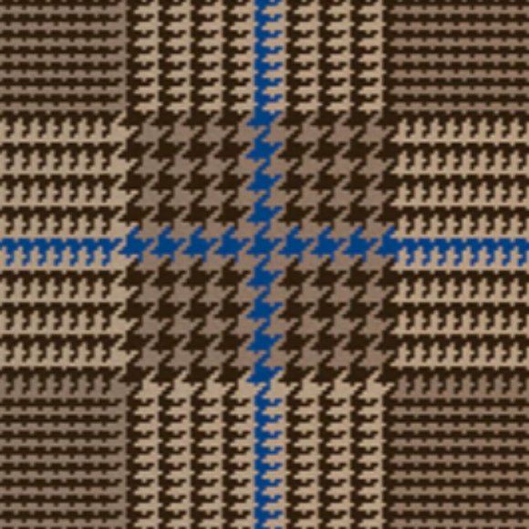 Houndstooth Brown Tan Blue Multifunction Face Mask - Picture 11 of 12